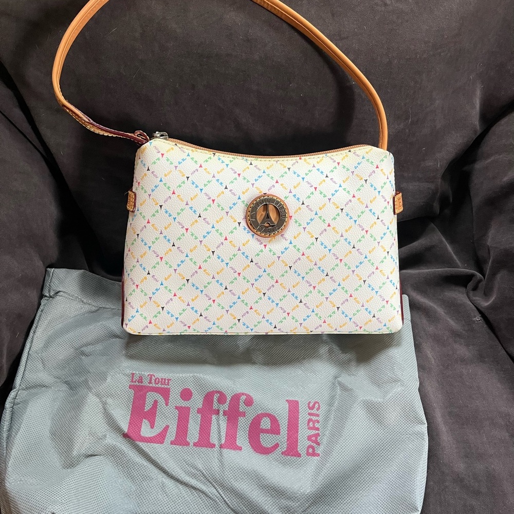 Vintage - White and Tan Women's Bag